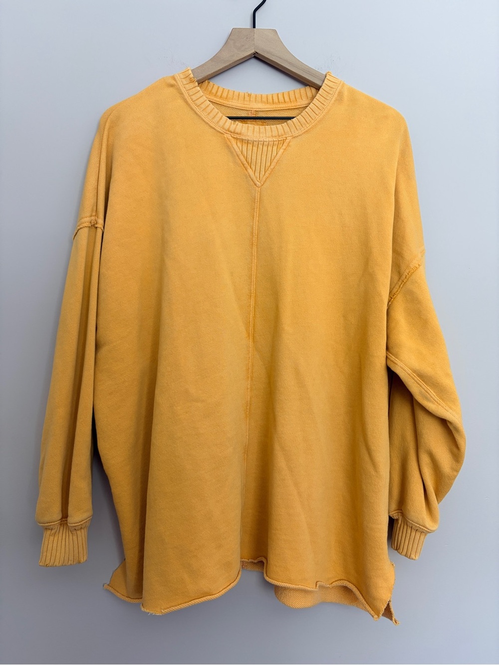 Aerie Down to Earth Everyday Sweatshirt Mustard Yellow Medium